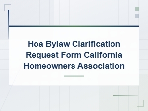 Hoa Bylaw Clarification Request – Board Response Guide