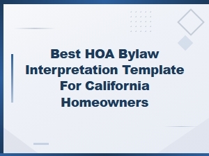 California Hoa Bylaw Interpretation Request Template