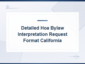 How to Request Hoa Bylaw Interpretation in California